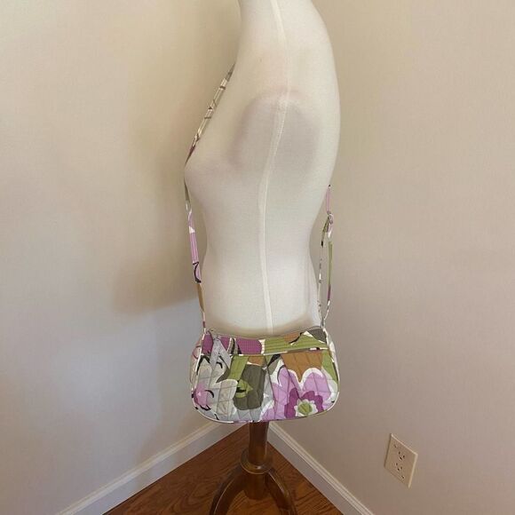 Vera Bradley Portobello Road Gray & Purple Floral Crossbody Bag - Picture 1 of 5